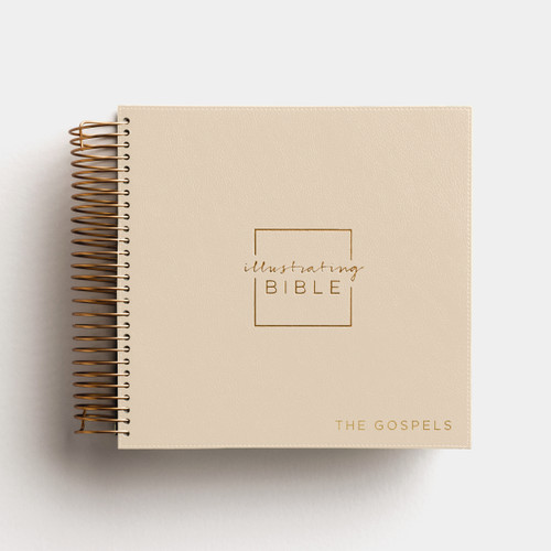 NIV, Spiral-bound Illustrating Bible: The Gospels, Leathersoft Spiral, Tan: Draw, Write, and Reflect Your Way Through Scripture book cover by Dayspring