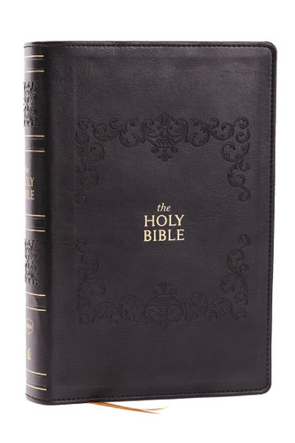 NKJV Bible: Personal Size Giant Print, Black Leathersoft, Holy Bible, Red Letter, Comfort Print: New King James Version book cover by 