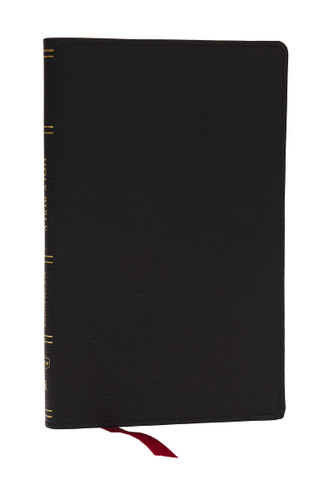 KJV, Personal Size New Testament, Black Genuine Leather, Red Letter, Comfort Print book cover by 