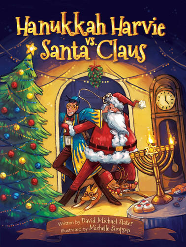 Hanukkah Harvie vs. Santa Claus book cover by David Michael Slater