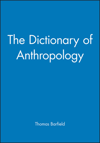 The Dictionary of Anthropology book cover by 