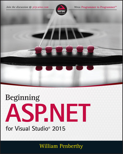 Beginning ASP.NET for Visual Studio 2015 book cover by William Penberthy