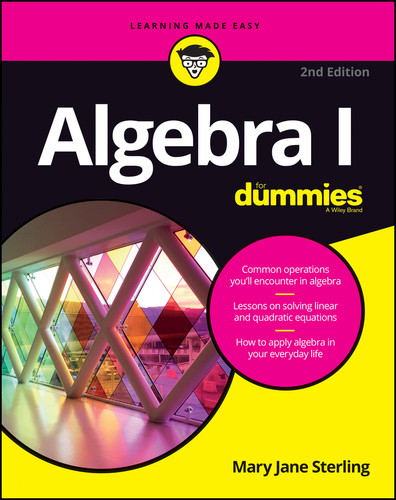 Algebra I For Dummies book cover by Mary Jane Sterling