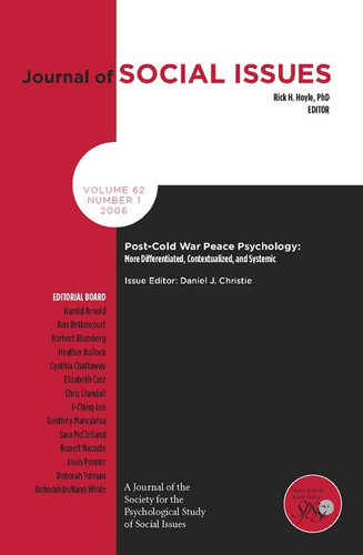 Post-Cold War Peace Psychology: More Differentiated, Contexualized and Systemic (Journal of Social Issues) book cover by 