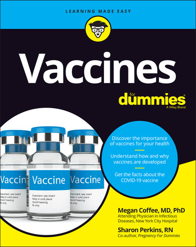 Vaccines For Dummies book cover by Megan Coffee, Sharon Perkins
