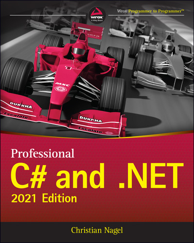 Professional C# and .NET book cover by Christian Nagel