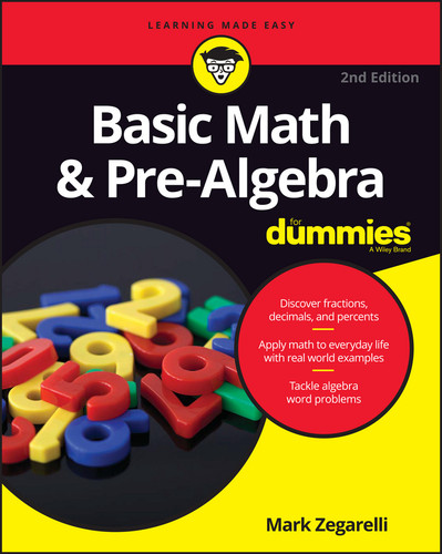 Basic Math & Pre-Algebra For Dummies book cover by Mark Zegarelli