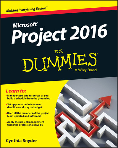 Project 2016 For Dummies book cover by Cynthia Snyder Dionisio