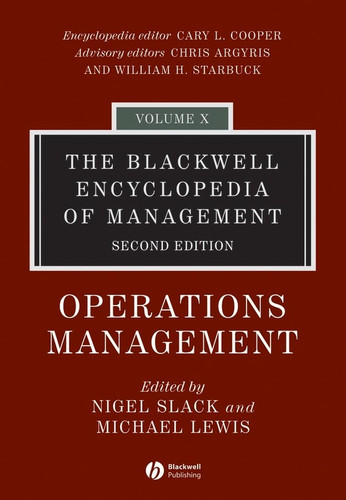 The Blackwell Encyclopedia of Management, Operations Management (Blackwell Encyclopaedia of Management) book cover by 