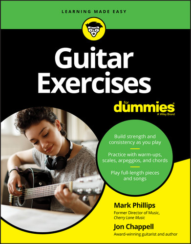 Guitar Exercises For Dummies book cover by Mark Phillips, Jon Chappell