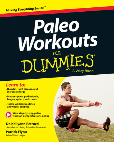 Paleo Workouts For Dummies book cover by Kellyann Petrucci, Patrick Flynn