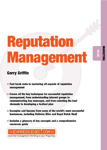 Reputation Management: Marketing 04.05 (Express Exec) book cover by Gerry Griffin