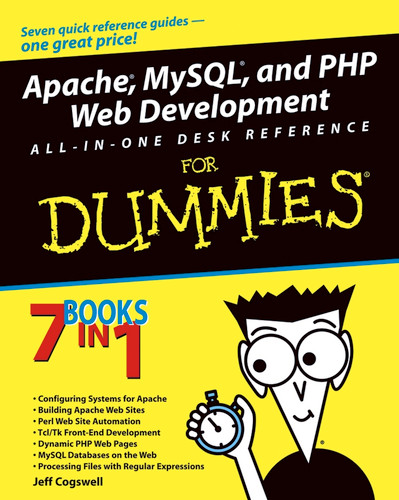 Apache, MySQL, and PHP Web Development All-in-One Desk Reference For Dummies book cover by Jeffrey M. Cogswell