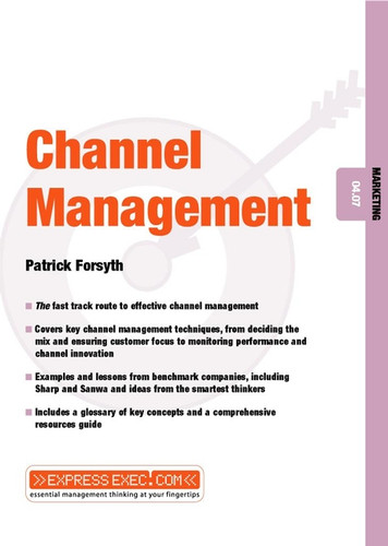 Channel Management: Marketing 04.07 (Express Exec) book cover by Patrick Forsyth