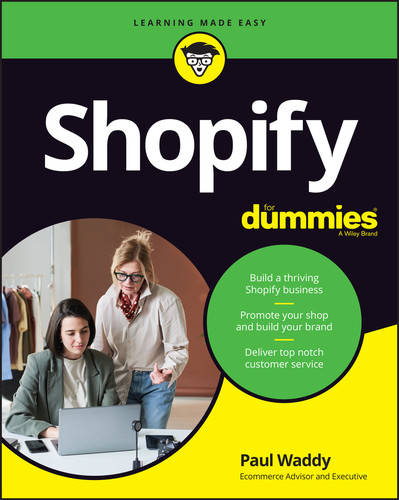 Shopify For Dummies book cover by Paul Waddy