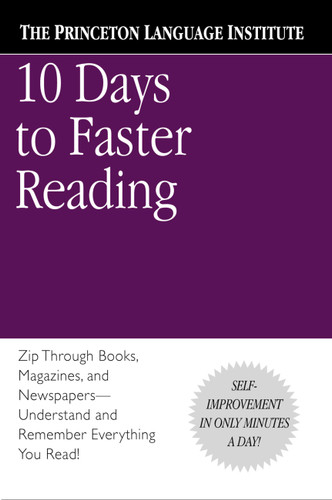 10 Days to Faster Reading book cover by The Princeton Language Institute, Abby Marks-Beale