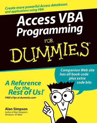 Access VBA Programming For Dummies book cover by Alan Simpson