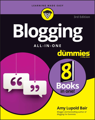 Blogging All-in-One For Dummies book cover by Amy Lupold Bair