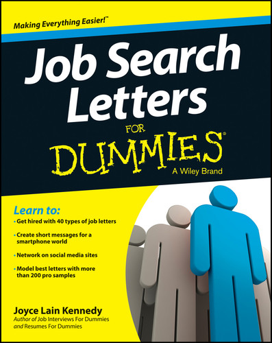 Job Search Letters For Dummies book cover by Joyce Lain Kennedy
