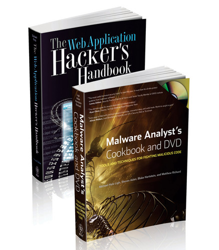 Attack and Defend Computer Security Set book cover by Dafydd Stuttard, Marcus Pinto, Michael Hale Ligh, Steven Adair, Blake Hartstein, Ozh Richard