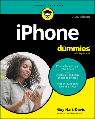 iPhone For Dummies, 2026 Edition book cover by Guy Hart-Davis
