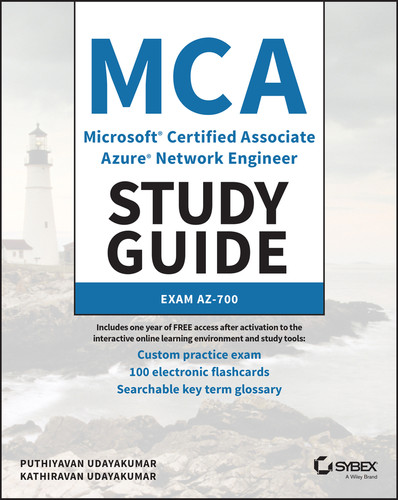 MCA Microsoft Certified Associate Azure Network Engineer Study Guide: Exam AZ-700 (Sybex Study Guide) book cover by Puthiyavan Udayakumar, Kathiravan Udayakumar