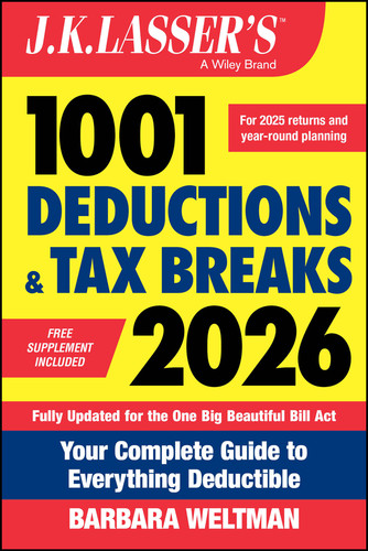 J.K. Lasser's 1001 Deductions and Tax Breaks 2026: Your Complete Guide to Everything Deductible (J.K. Lasser) book cover by Barbara Weltman