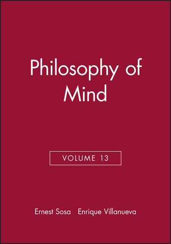 Philosophy of Mind, Volume 13 (Philosophical Issues: A Supplement to Nous) book cover by 