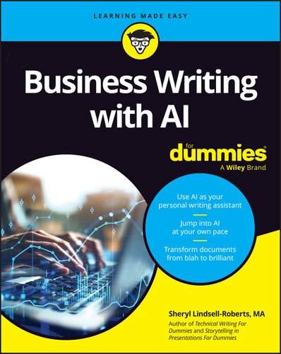 Business Writing with AI For Dummies book cover by Sheryl Lindsell-Roberts