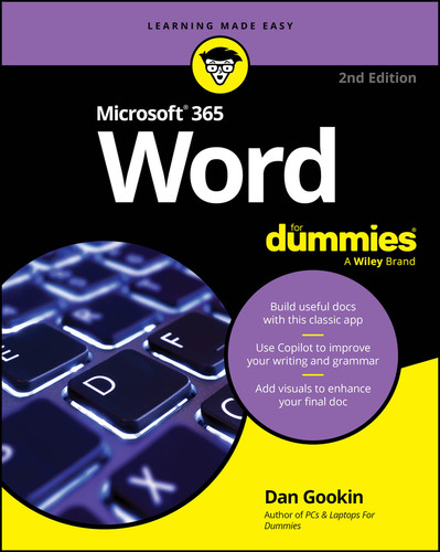 Microsoft 365 Word For Dummies book cover by Dan Gookin