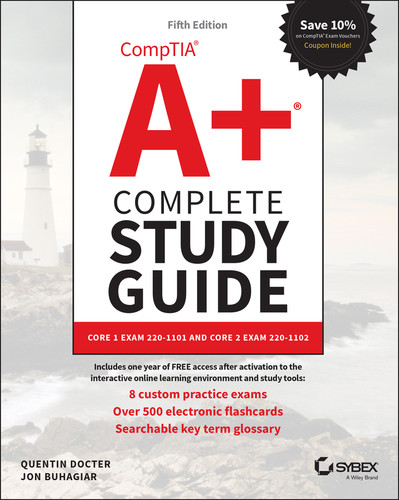 CompTIA A+ Complete Study Guide: Core 1 Exam 220-1101 and Core 2 Exam 220-1102 (Sybex Study Guide) book cover by Quentin Docter, Jon Buhagiar