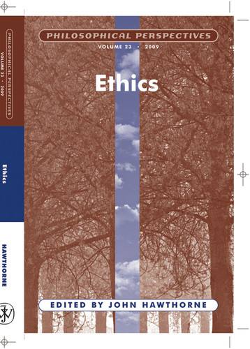 Ethics, Volume 23 (Philosophical Perspectives Annual Volume) book cover by 