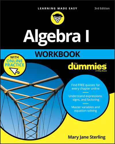 Algebra I Workbook For Dummies book cover by Mary Jane Sterling