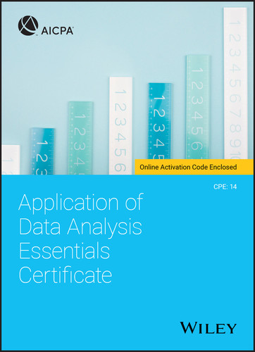 Application of Data Analysis Essentials Certificate book cover by AICPA