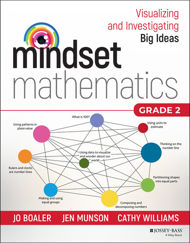 Mindset Mathematics: Visualizing and Investigating Big Ideas, Grade 2 (Mindset Mathematics) book cover by Jo Boaler, Jen Munson, Cathy Williams