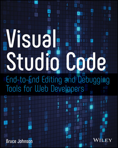 Visual Studio Code: End-to-End Editing and Debugging Tools for Web Developers book cover by Bruce Johnson