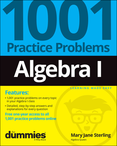 Algebra I: 1001 Practice Problems For Dummies (+ Free Online Practice) book cover by Mary Jane Sterling