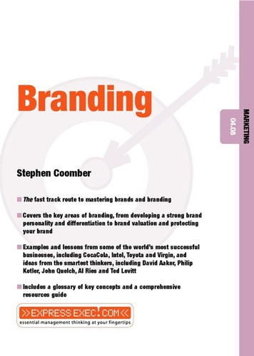 Branding: Marketing 04.08 (Express Exec) book cover by Steve Coomber