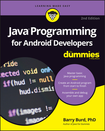 Java Programming for Android Developers For Dummies book cover by Barry Burd