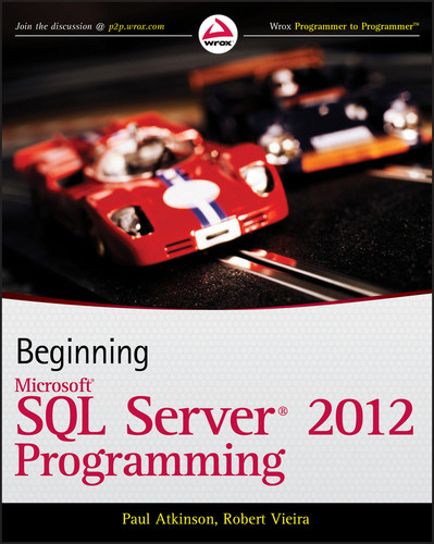 Beginning Microsoft SQL Server 2012 Programming book cover by Paul Atkinson, Robert Vieira
