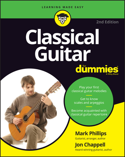 Classical Guitar For Dummies book cover by Jon Chappell, Mark Phillips