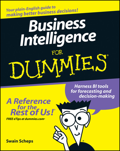 Business Intelligence For Dummies book cover by Swain Scheps