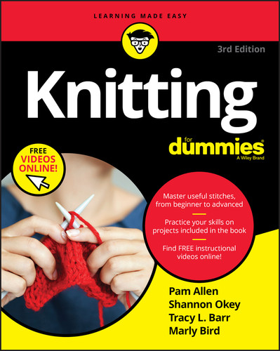 Knitting For Dummies book cover by Pam Allen, Shannon Okey, Tracy L. Barr, Marly Bird