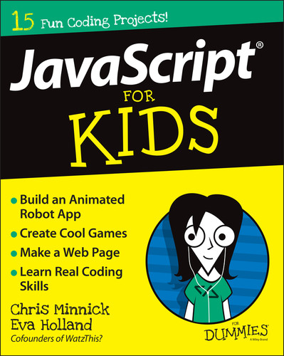 JavaScript For Kids For Dummies book cover by Chris Minnick, Eva Holland