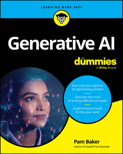 Generative AI For Dummies book cover by Pam Baker
