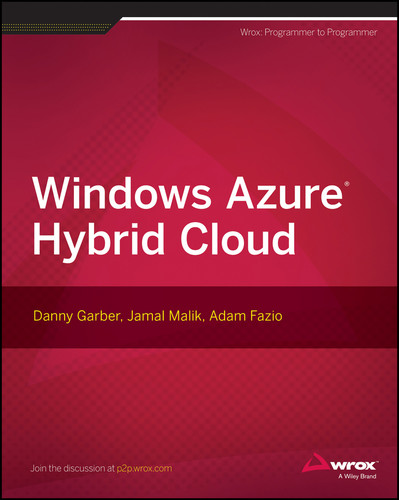 Windows Azure Hybrid Cloud book cover by Danny Garber, Jamal Malik, Adam Fazio