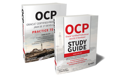 OCP Oracle Certified Professional Java SE 17 Developer Certification Kit: Exam 1Z0-829 book cover by Jeanne Boyarsky, Scott Selikoff