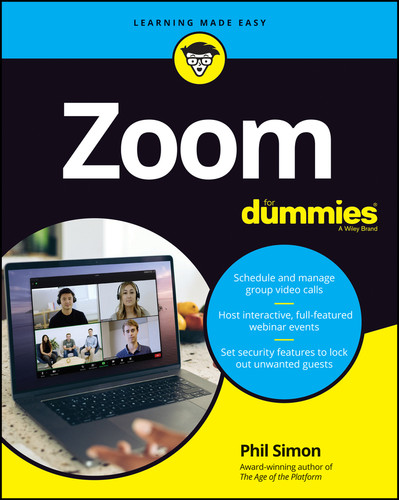Zoom For Dummies book cover by Phil Simon