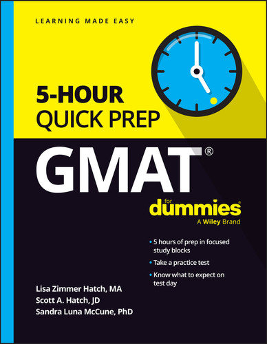 GMAT 5-Hour Quick Prep For Dummies book cover by Lisa Zimmer Hatch, Scott A. Hatch, Sandra Luna McCune