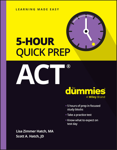 ACT 5-Hour Quick Prep For Dummies book cover by Lisa Zimmer Hatch, Scott A. Hatch